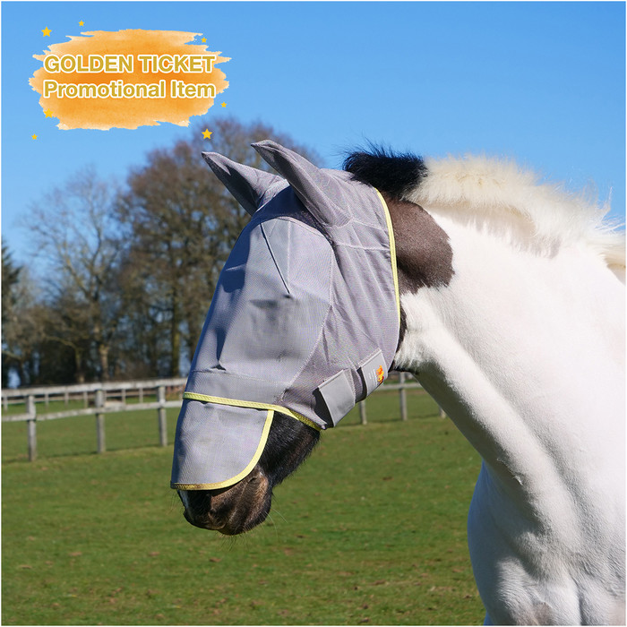 Equilibrium Field Relief Max Fly Mask Grey / Yellow